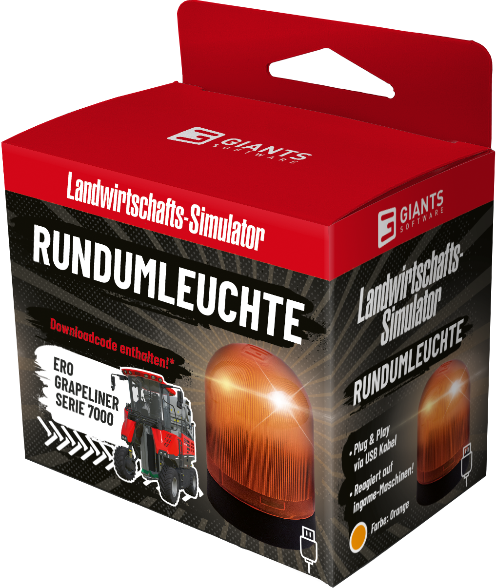 Die USB-Rundumleuchte reagiert auf ingame Maschinen