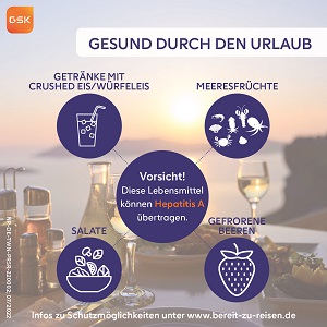 Lebensmittel als mögliche Überträger von Hepatitis A. © GSK