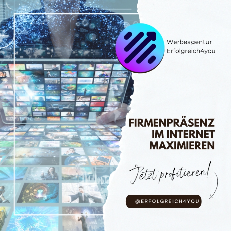 Werbeagentur Erfolgreich4you Firmenpräsenz im Internet (Die Bildrechte liegen bei dem Verfasser der Mitteilung.)