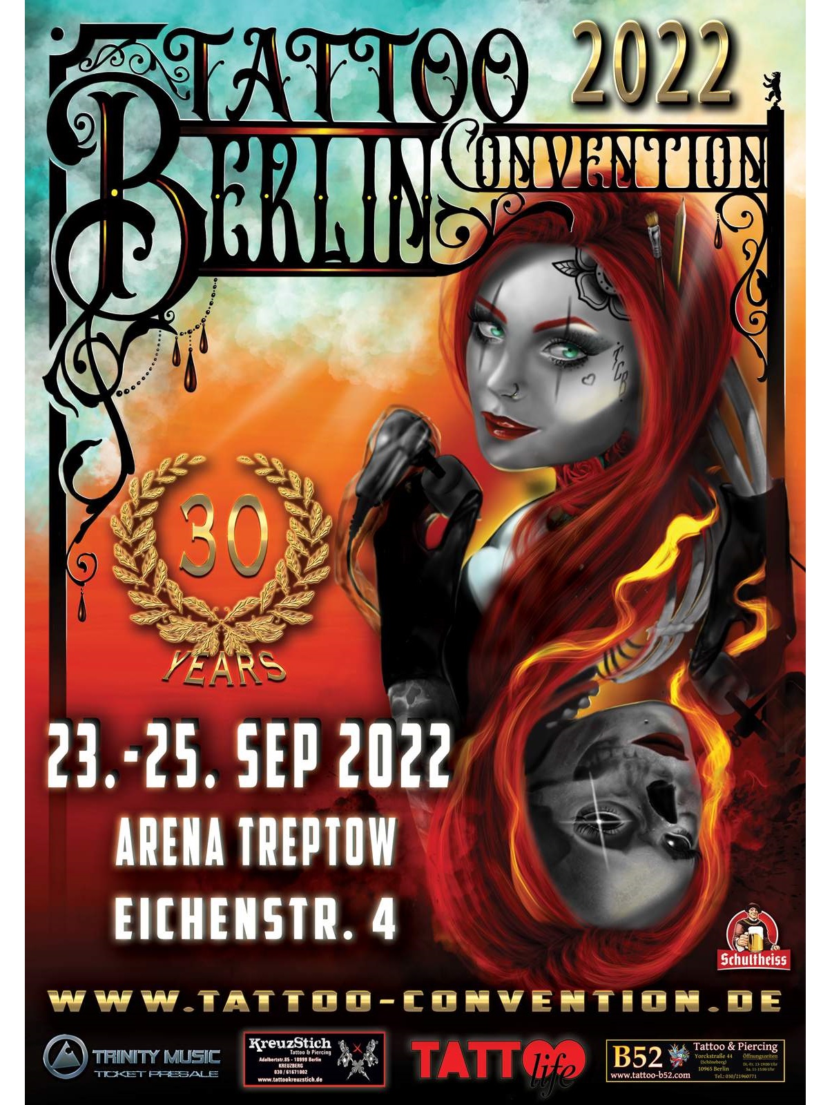 30. Tattoo Convention Berlin / 23. - 25. September 2022 / ARENA Berlin 30. Tattoo Convention Berlin / 23. - 25. September 2022 / ARENA Berlin