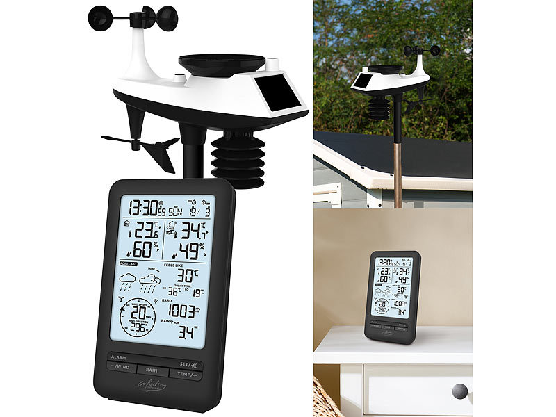 infactory Funk-Wetterstation FWS-220, Profi-Außensensor, Wettervorschau& Hygrometer, www.pearl.de (Die Bildrechte liegen bei dem Verfasser der Mitteilung.) infactory Funk-Wetterstation FWS-220, Profi-Außensensor, Wettervorschau& Hygrometer, www.pearl.de (Die Bildrechte liegen bei dem Verfasser der Mitteilung.)