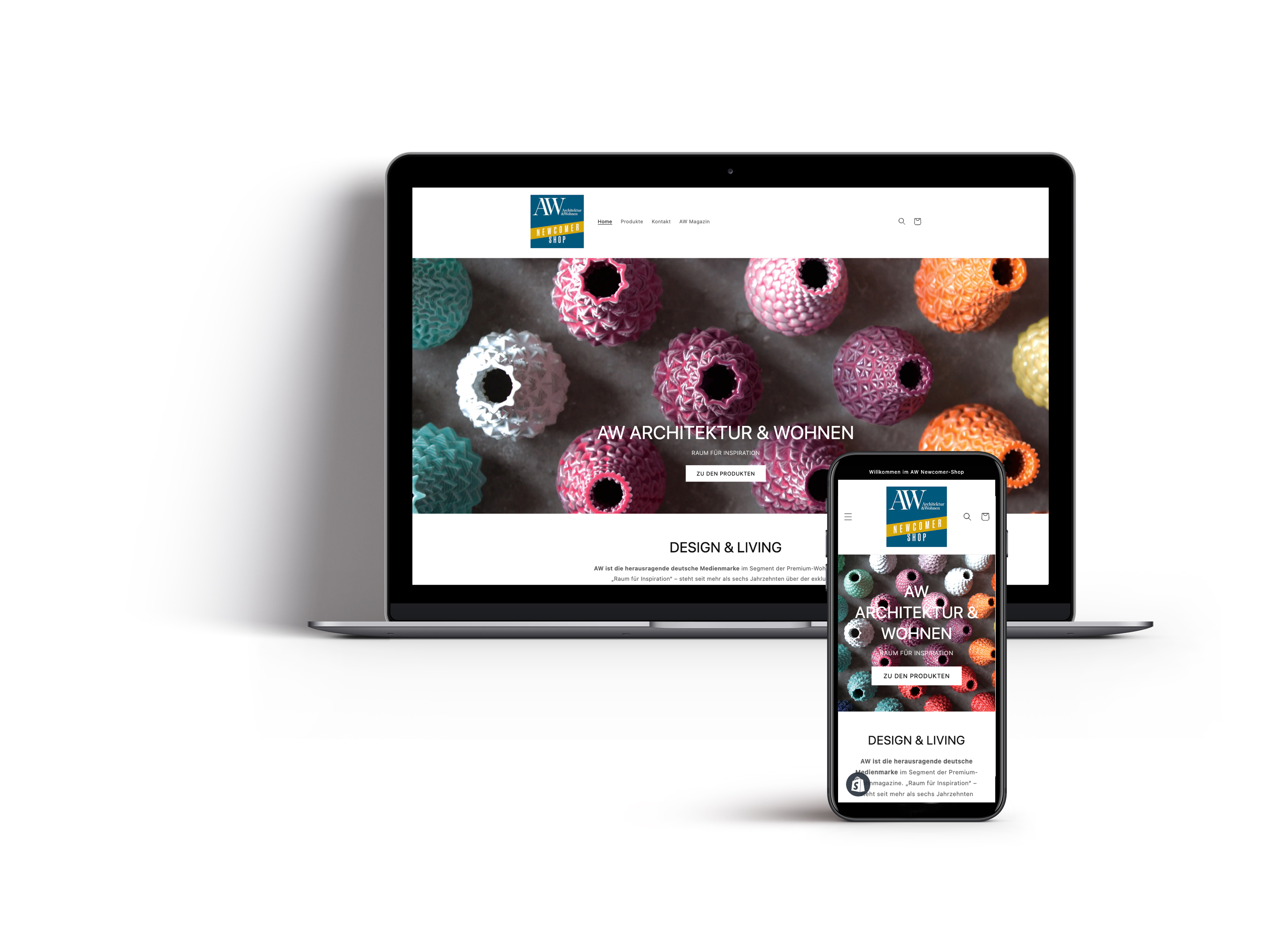 Visualisierung des Shops