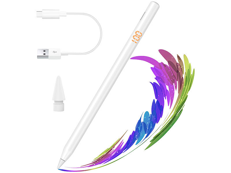 Callstel Aktiver Touchscreen-Eingabestift TSS-130 für iPad Air/mini/Pro, www.pearl.de (Die Bildrechte liegen bei dem Verfasser der Mitteilung.) Callstel Aktiver Touchscreen-Eingabestift TSS-130 für iPad Air/mini/Pro, www.pearl.de (Die Bildrechte liegen bei dem Verfasser der Mitteilung.)