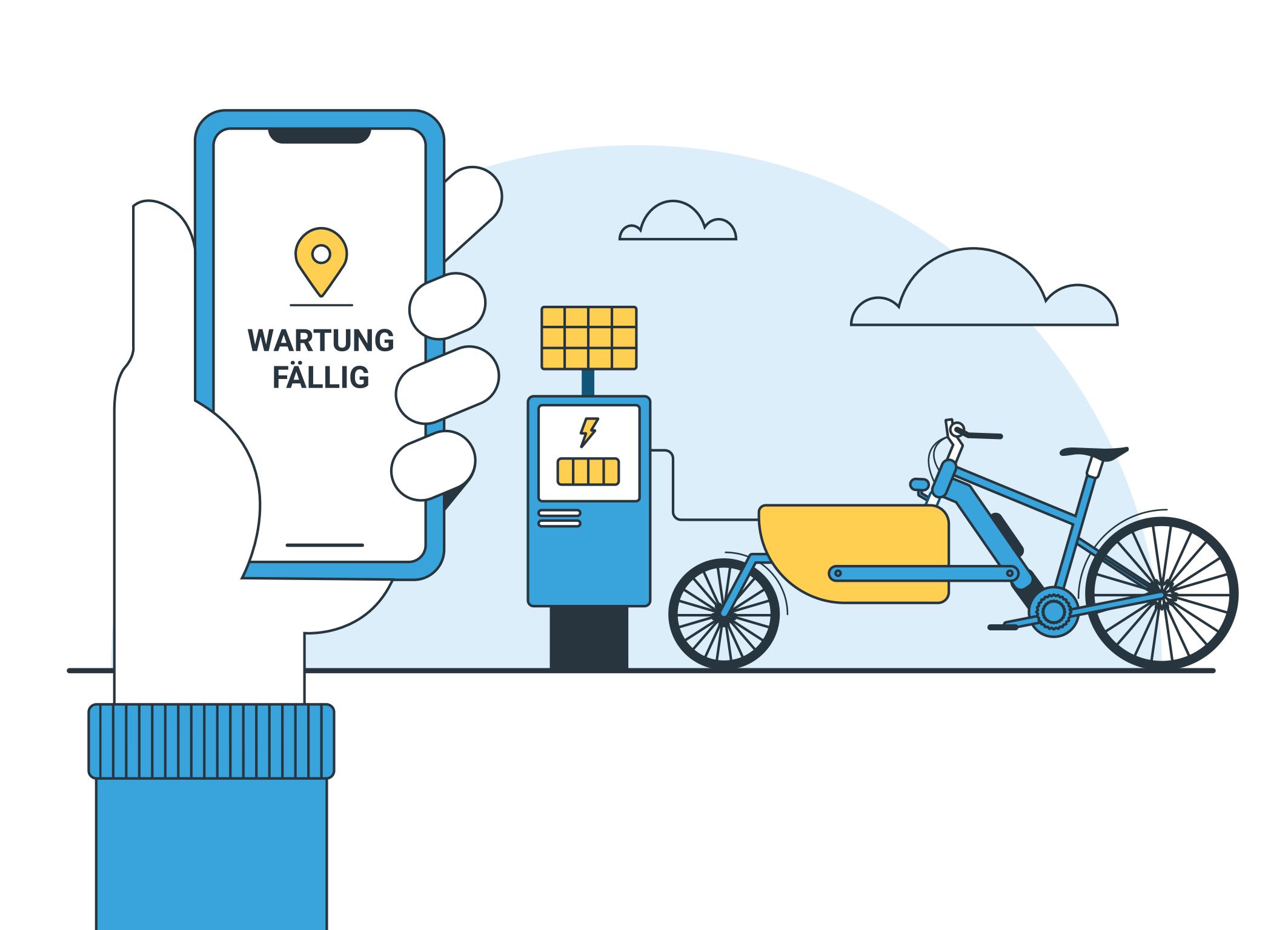Intelligente Akkus von E-Bikes in der Logistikbranche senden Daten via Mobilfunk in die Cloud. (Bildquelle: wherever SIM GmbH)