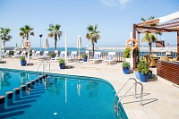 Außenbereich des Hotels mit Meerblick (Hotel Portixol) Außenbereich des Hotels mit Meerblick (Hotel Portixol)