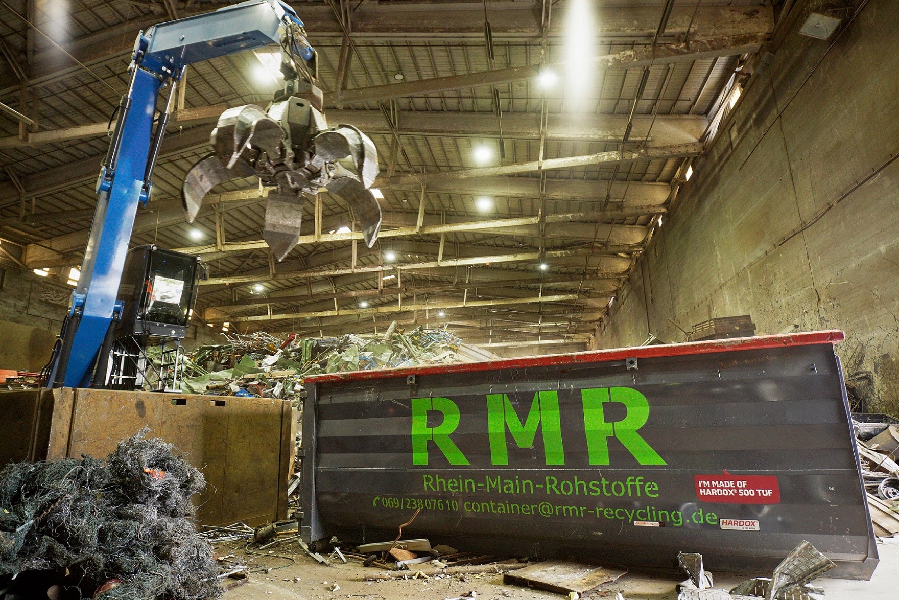 Die Powerbox aus Hardox®500 Tuf ist nunüber ein Jahr mit Einsatz bei RMR (Die Bildrechte liegen bei dem Verfasser der Mitteilung.)