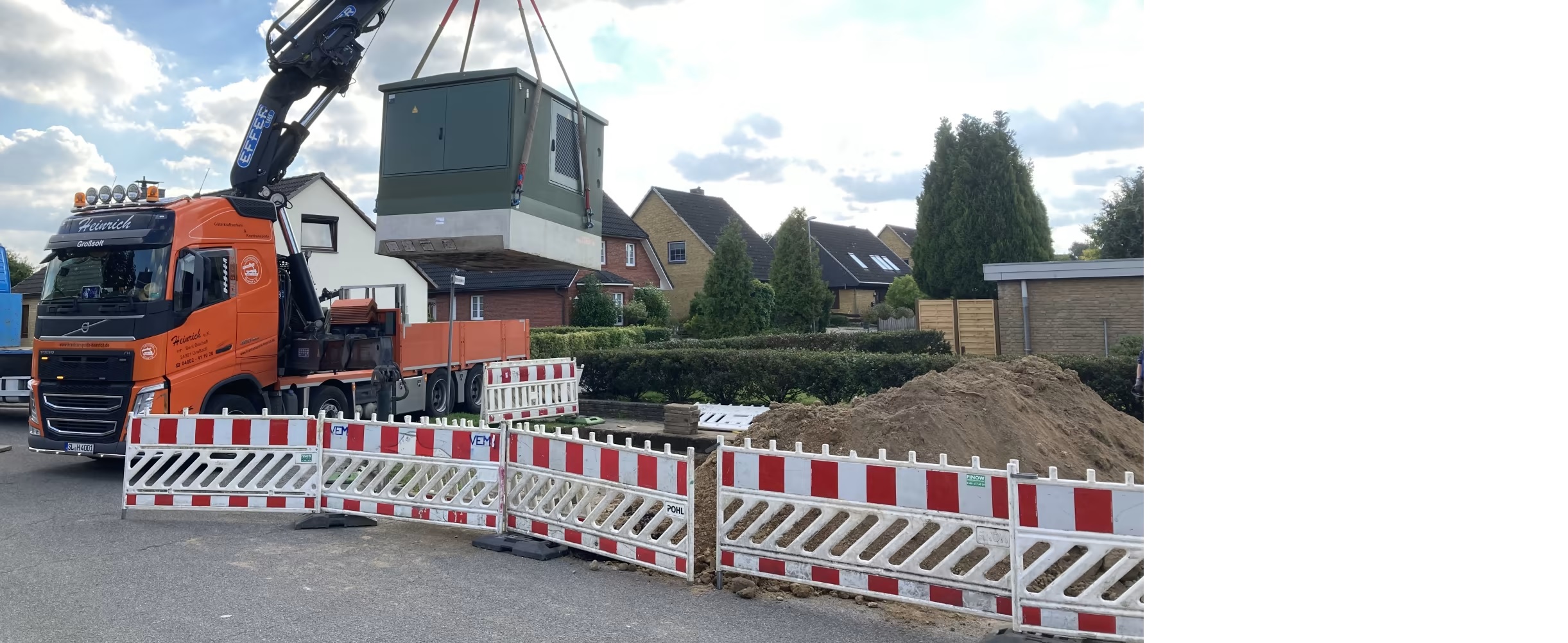 HanseWerk: Die neue Ortsnetzstation Knopperbrück steht bereits. Foto: SH Netz