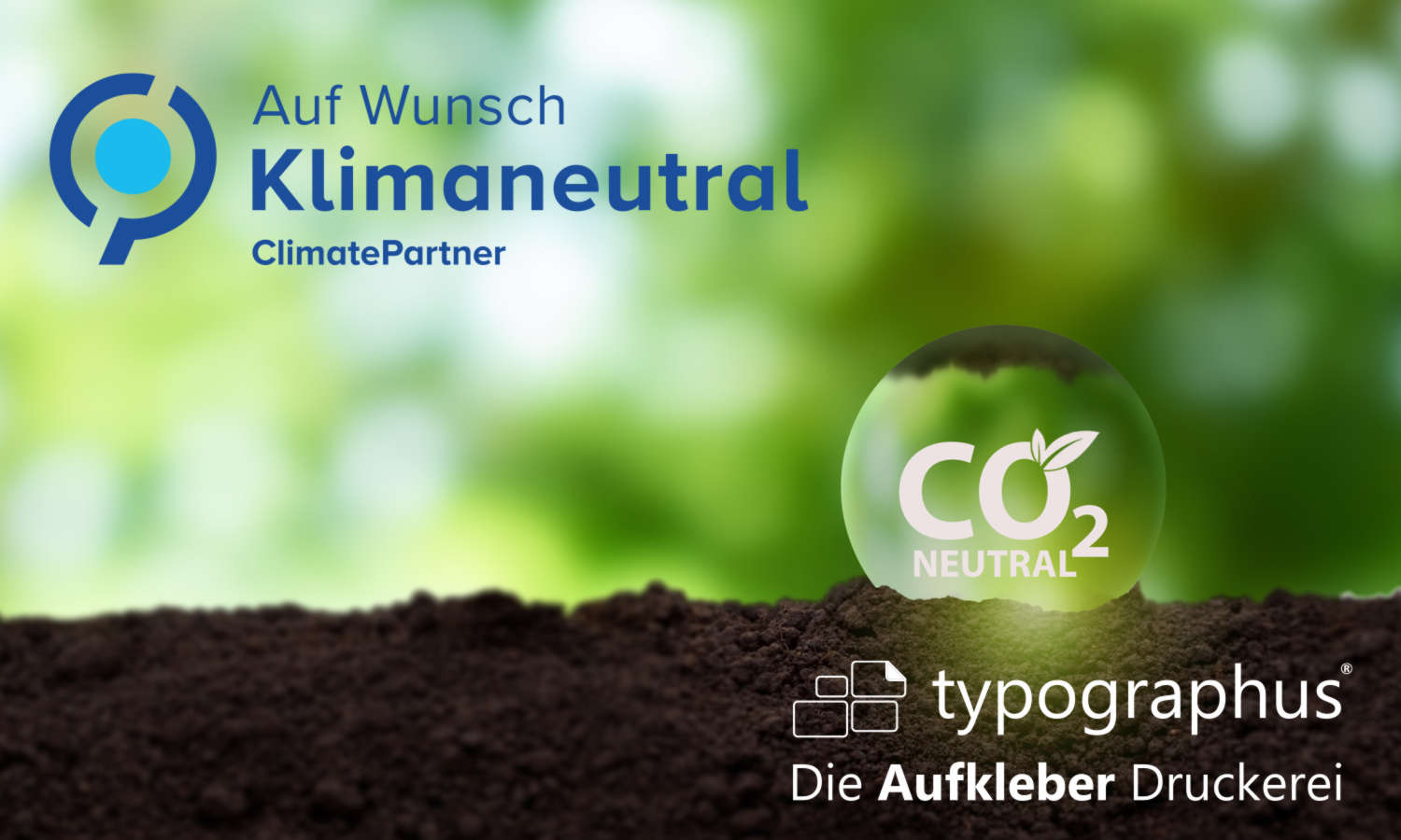 Aufkleber drucken auf Wunsch klimaneutral
