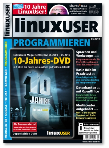 Fachzeitschrift LinuxUser feiert 10-jähriges Jubiläum Fachzeitschrift LinuxUser feiert 10-jähriges Jubiläum