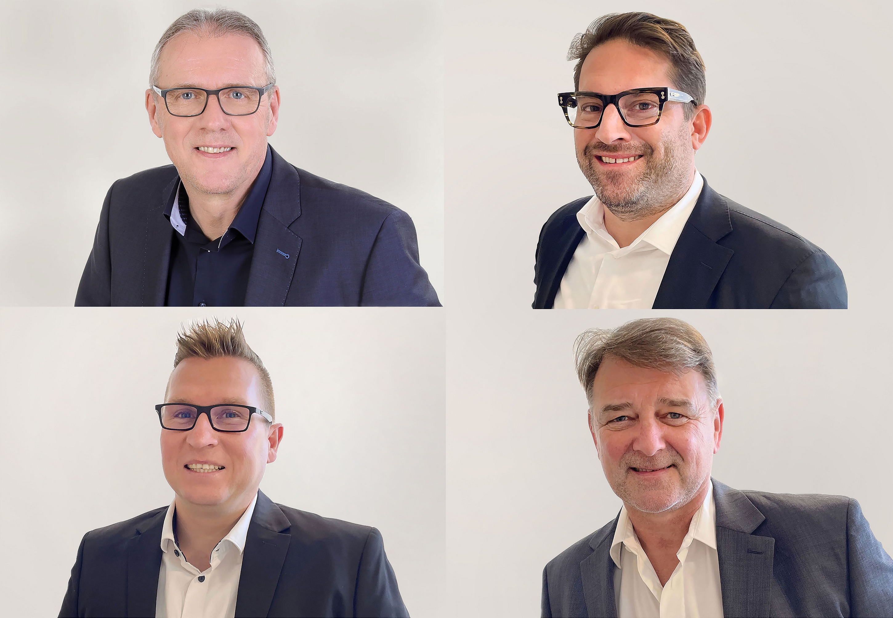 Das Vertreibsteam besteht nun aus Thomas Wille (o.l.), Christoph Neu (o.r.), Michael Streilein (u.l.) und Michael Klein (u.r.).