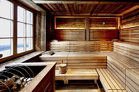 Die Bio Sauna lädt zum Entspannen ein
