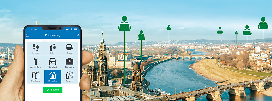 Mobile Arbeitszeiterfassung per App (Die Bildrechte liegen bei dem Verfasser der Mitteilung.) Mobile Arbeitszeiterfassung per App (Die Bildrechte liegen bei dem Verfasser der Mitteilung.)