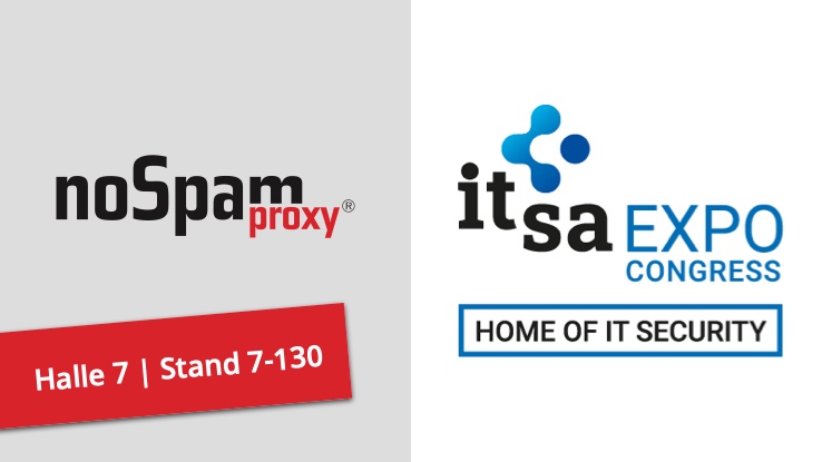 Net at Work zeigt die neue Version 14 von NoSpamProxy auf der it-sa. (Die Bildrechte liegen bei dem Verfasser der Mitteilung.) Net at Work zeigt die neue Version 14 von NoSpamProxy auf der it-sa. (Die Bildrechte liegen bei dem Verfasser der Mitteilung.)