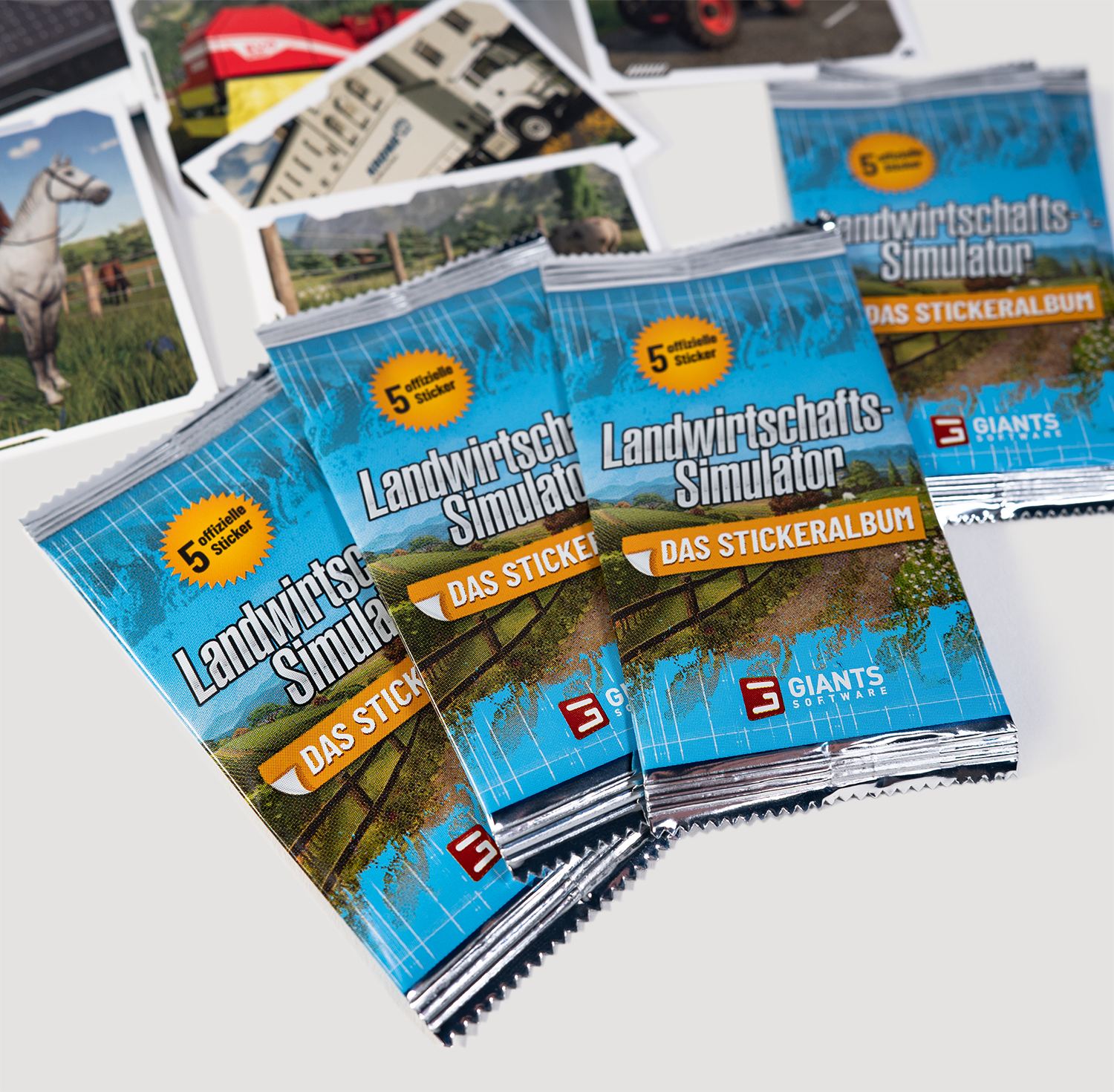 Sammeln, tauschen, kleben! Über 100 Motive, bekannt aus dem Landwirtschafts-Simulator Sammeln, tauschen, kleben! Über 100 Motive, bekannt aus dem Landwirtschafts-Simulator