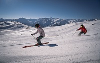 Ski fahren bei herrlichem Wetter (Wildkogel Arena Neukirchen & Bramberg)