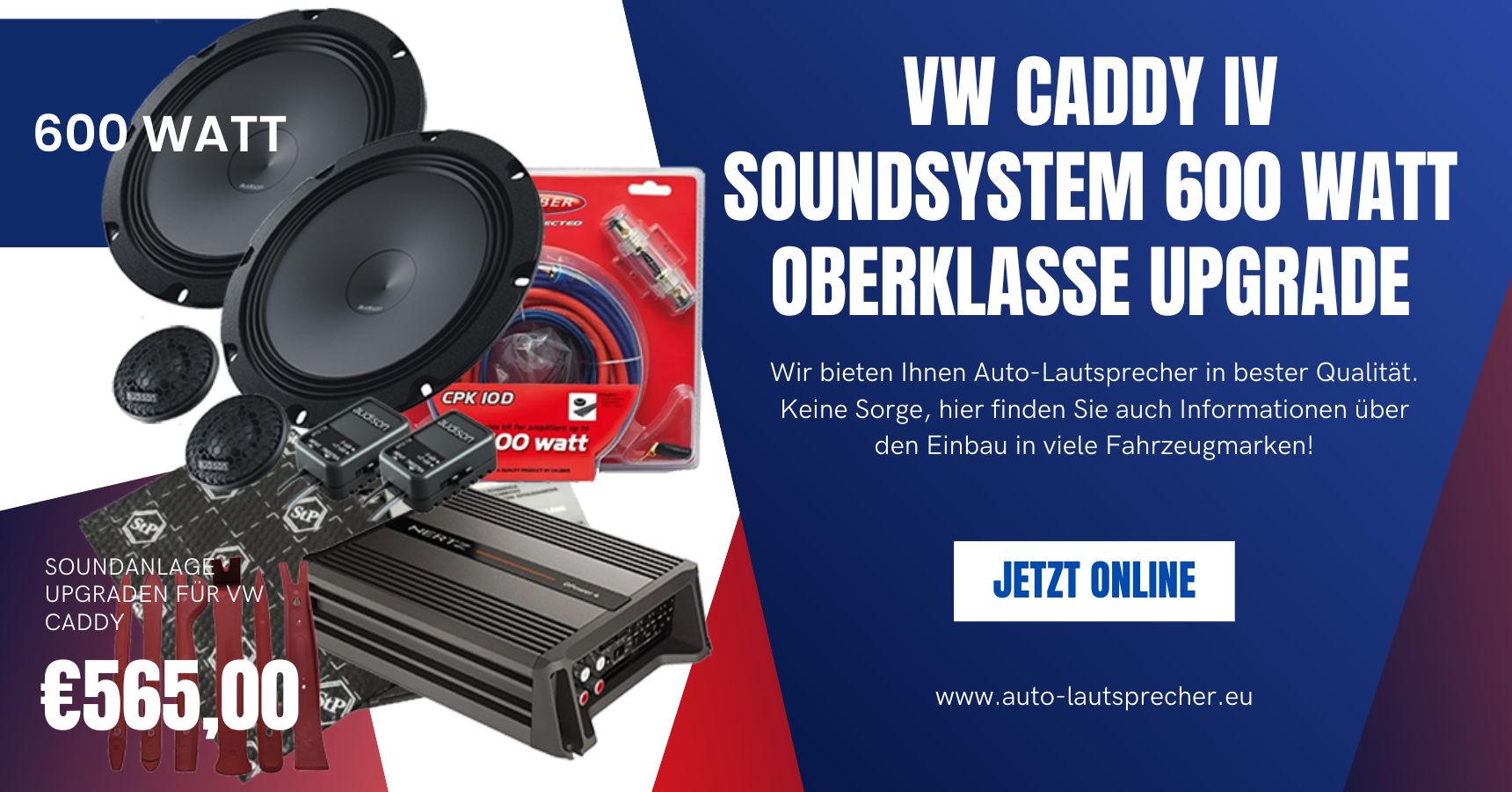 VW Caddy IV Soundsystem 600 Watt Oberklasse Upgrade (Die Bildrechte liegen bei dem Verfasser der Mitteilung.) VW Caddy IV Soundsystem 600 Watt Oberklasse Upgrade (Die Bildrechte liegen bei dem Verfasser der Mitteilung.)