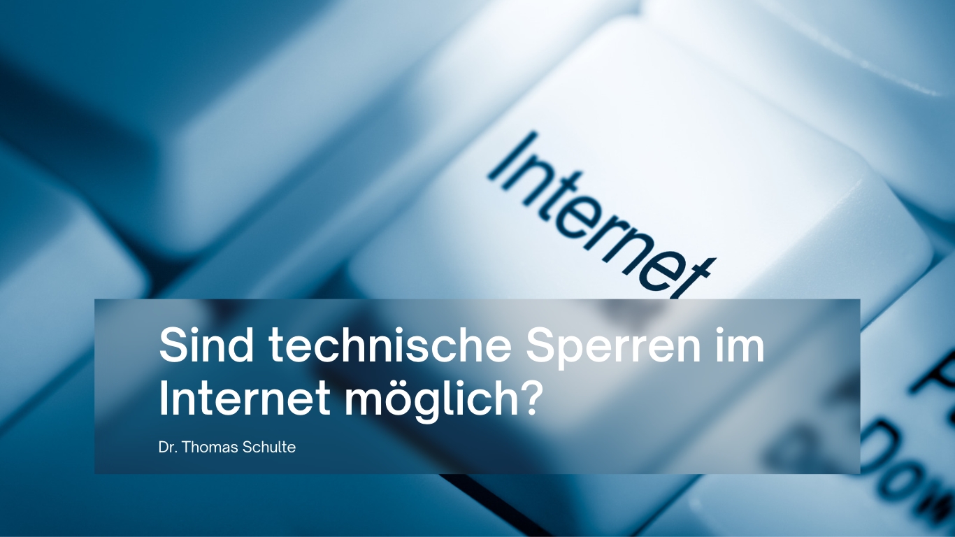 Sind technische Sperren im Internet möglich? (Die Bildrechte liegen bei dem Verfasser der Mitteilung.) Sind technische Sperren im Internet möglich? (Die Bildrechte liegen bei dem Verfasser der Mitteilung.)