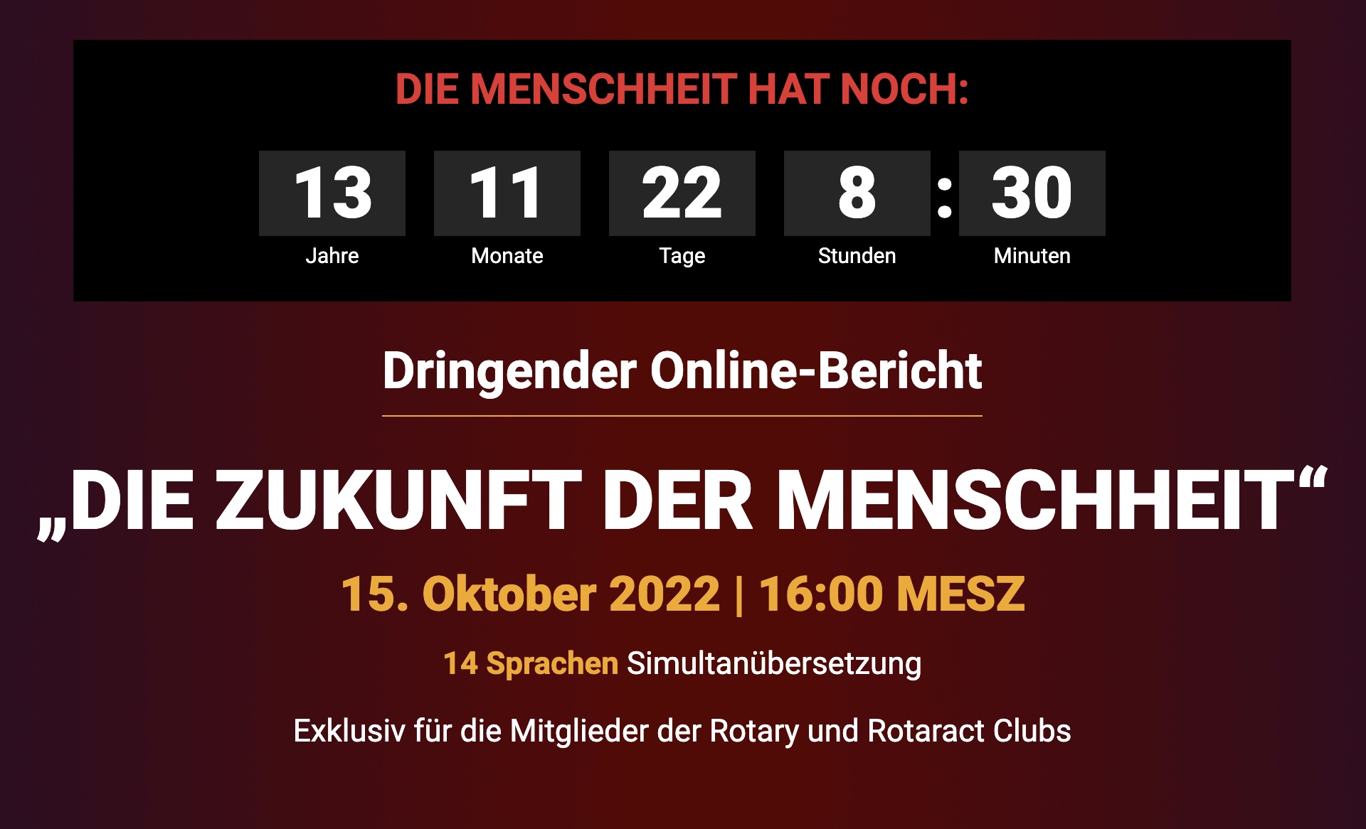 Dringender Online-Bericht 