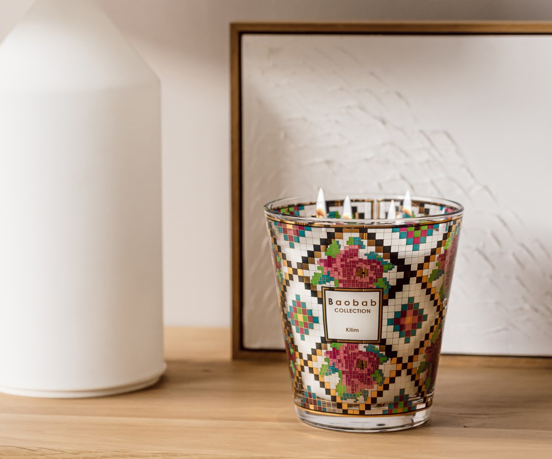 Kilim Duftkerzenserie von Baobab Collection (© Baobab Collection) Kilim Duftkerzenserie von Baobab Collection (© Baobab Collection)