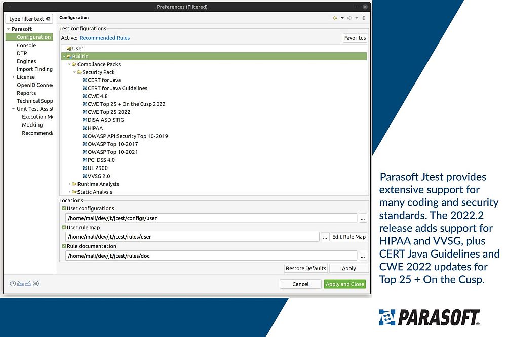 Parasoft Jtest v2022.2 - eine der umfangreichsten JUnit Testlösungen (Die Bildrechte liegen bei dem Verfasser der Mitteilung.) Parasoft Jtest v2022.2 - eine der umfangreichsten JUnit Testlösungen (Die Bildrechte liegen bei dem Verfasser der Mitteilung.)
