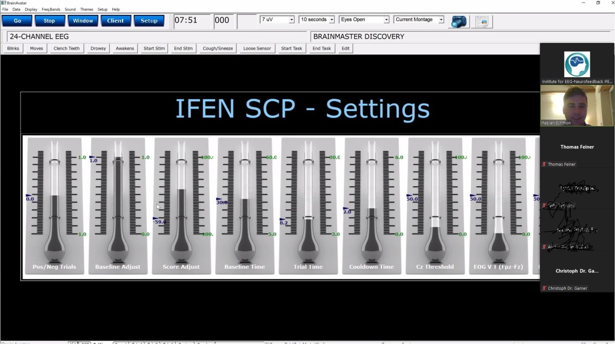 SCP Neurofeedback-Protokoll IFEN (© Institut für EEG-Neurofeedback) SCP Neurofeedback-Protokoll IFEN (© Institut für EEG-Neurofeedback)