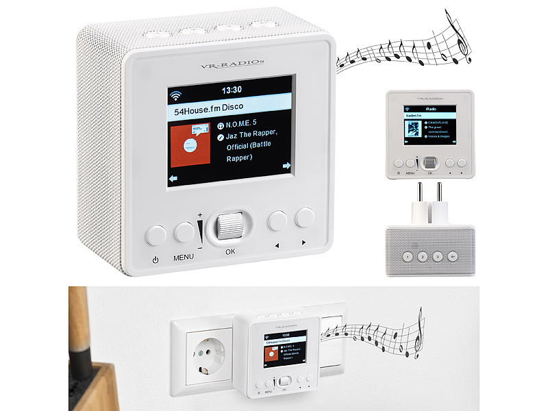 VR-Radio Steckdosen-Internetradio IRS-310 mit WLAN und Bluetooth 5, DSP, 6 Watt, www.pearl.de (Die Bildrechte liegen bei dem Verfasser der Mitteilung.) VR-Radio Steckdosen-Internetradio IRS-310 mit WLAN und Bluetooth 5, DSP, 6 Watt, www.pearl.de (Die Bildrechte liegen bei dem Verfasser der Mitteilung.)