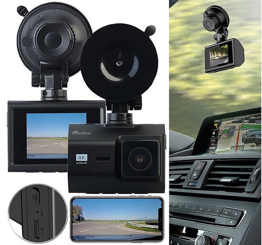 NavGear 4K-UHD-Dashcam MDV-3840 mit GPS, Nachtsicht, WDR, www.pearl.de (Die Bildrechte liegen bei dem Verfasser der Mitteilung.)