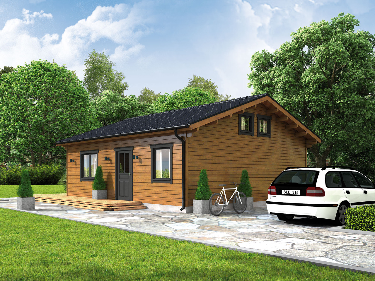 Das"Jetzt-Erst-Recht"-Haus der Thule Blockhaus GmbH (Die Bildrechte liegen bei dem Verfasser der Mitteilung.) Das"Jetzt-Erst-Recht"-Haus der Thule Blockhaus GmbH (Die Bildrechte liegen bei dem Verfasser der Mitteilung.)