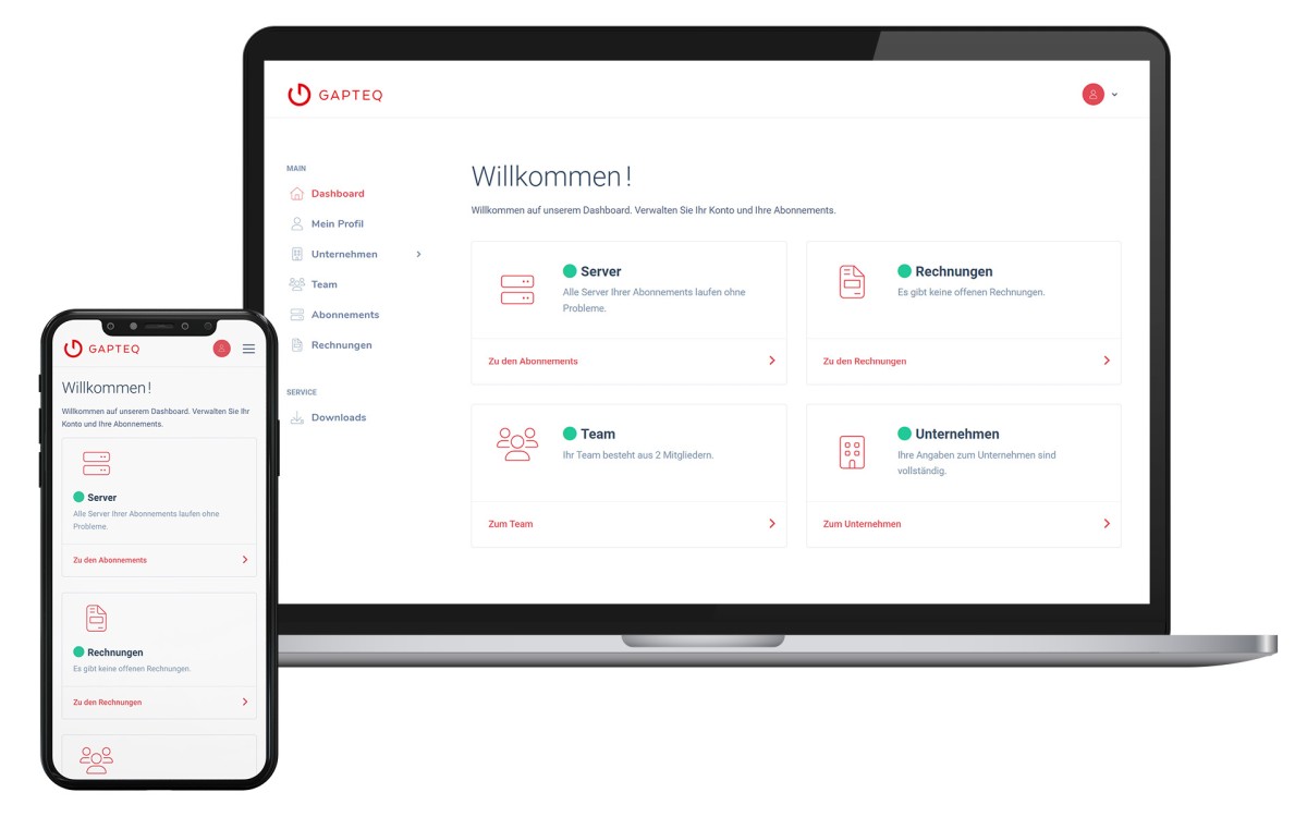 Das GAPTEQ Portal - jetzt im neuen Look & Feel (© GAPTEQ GmbH) Das GAPTEQ Portal - jetzt im neuen Look & Feel (© GAPTEQ GmbH)