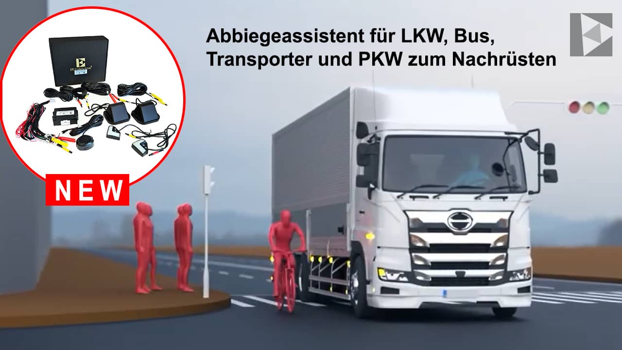 Abbiegeassistent für LKW, Bus, Transporter und PKW zum Nachrüsten (Die Bildrechte liegen bei dem Verfasser der Mitteilung.)