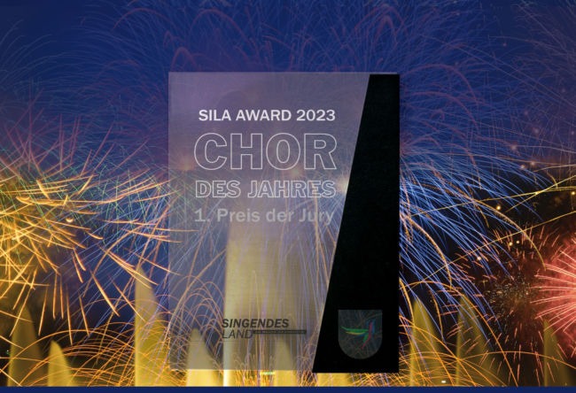 Ab sofort den persönlichen Favoriten zum Sila Award 2023 / Chor des Jahres 2022 nominieren. (Die Bildrechte liegen bei dem Verfasser der Mitteilung.)