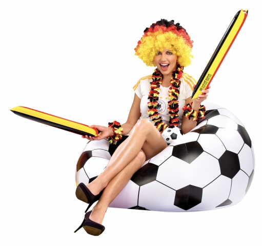 infactory Aufblasbarer Fußball-Clubsessel im coolen Lounge-Style