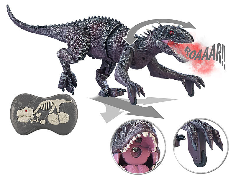 Playtastic Ferngesteuerter XL-Dinosaurier mit Sound& Sprühnebel, 2,4 Ghz, 45 cm, www.pearl.de (Die Bildrechte liegen bei dem Verfasser der Mitteilung.)