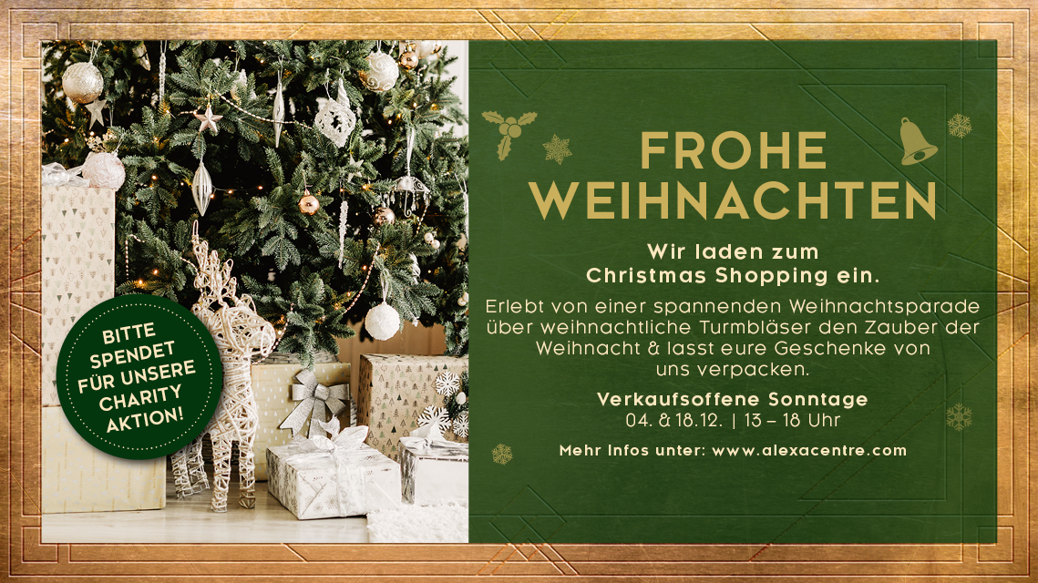 Das ALEXA am Alexanderplatz stimmt alle Gäste auf das Weihnachtsfest ein (Bildquelle: Sierra Germany)