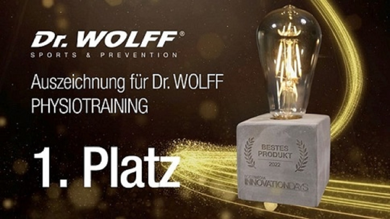 Auszeichnung für Dr.Wolff PHYSIO-TRAINING 1.Platz Auszeichnung für Dr.Wolff PHYSIO-TRAINING 1.Platz