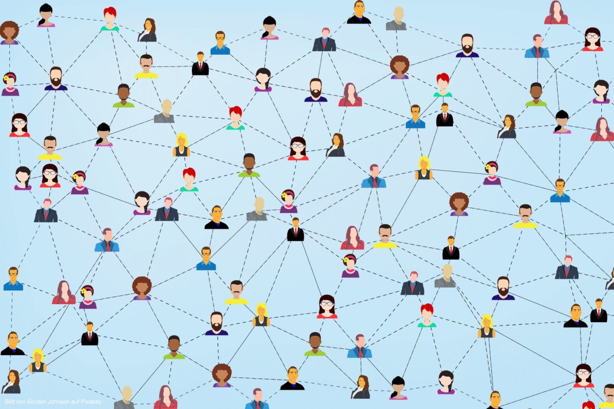 Vernetzung in der Social-Media-Welt (© Gordon Johnson - Pixabay)