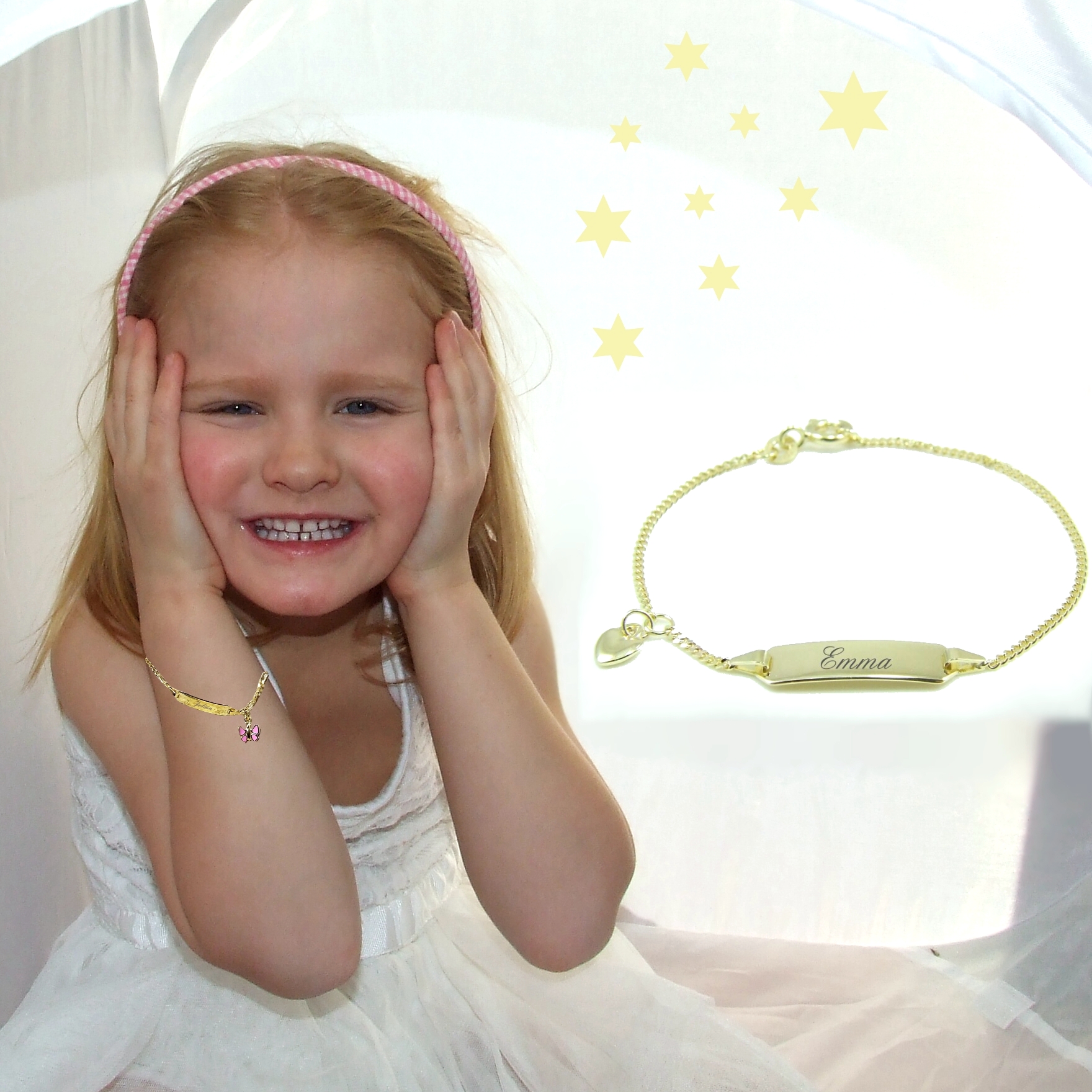 Kinderarmband Gold Weihnachten