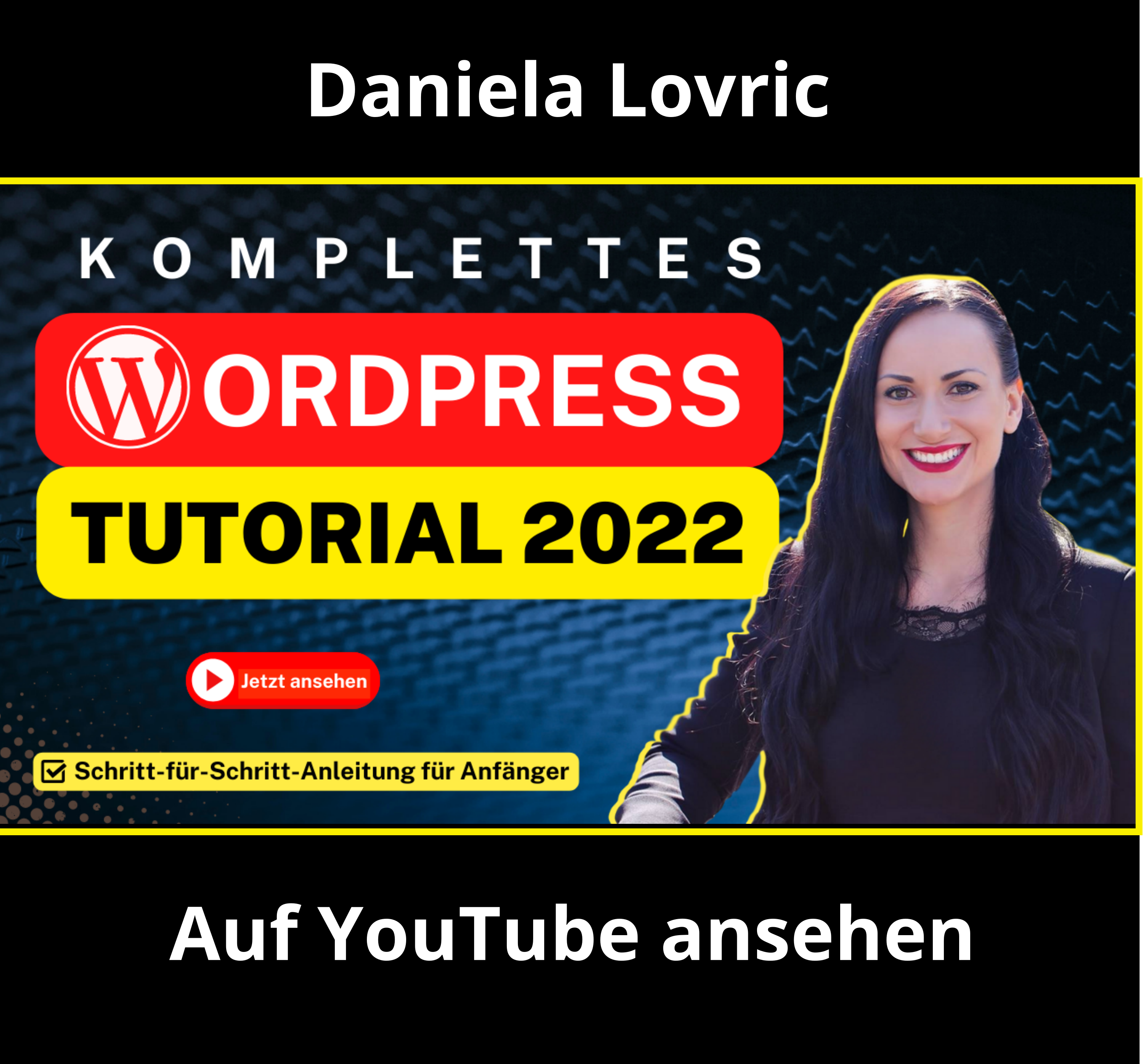Daniela Lovric, WordPress Kurs online tutorial Deutsch auf YouTube