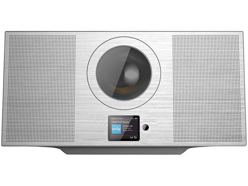 VR-Radio Stereoanlage MSX-630.dab, Alu, Internet-Radio/CD/DAB+/Bluetooth, silbern, www.pearl.de (Die Bildrechte liegen bei dem Verfasser der Mitteilung.) VR-Radio Stereoanlage MSX-630.dab, Alu, Internet-Radio/CD/DAB+/Bluetooth, silbern, www.pearl.de (Die Bildrechte liegen bei dem Verfasser der Mitteilung.)