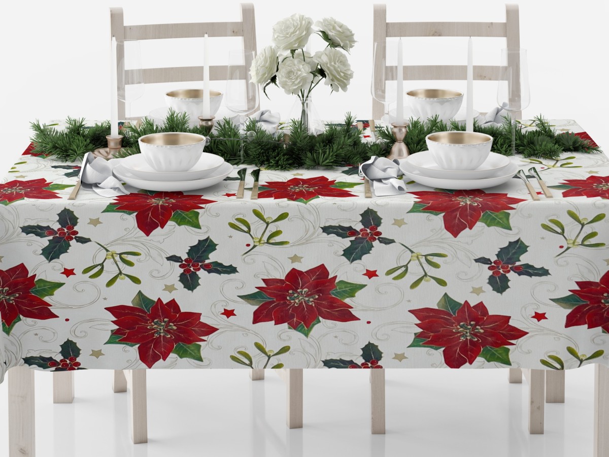 weihnachtliche Wachstuch Tischdecke (© wachstuchshop24.de) weihnachtliche Wachstuch Tischdecke (© wachstuchshop24.de)