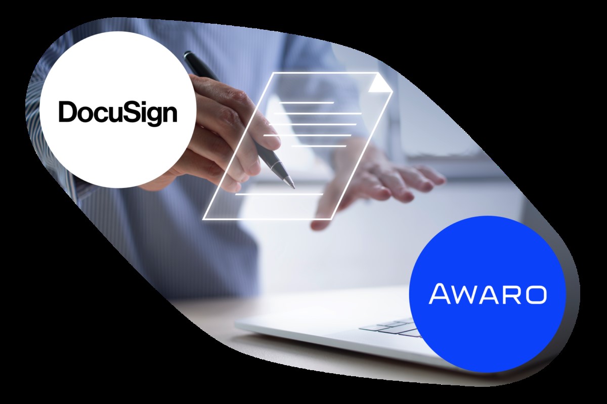 AWARO integrierte eSignature Plattform DocuSign