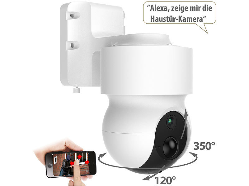 7links Pan-Tilt-Akku-Überwachungskamera IPC-695 mit Full HD, WLAN& App, 120°, IP65, www.pearl.de (Die Bildrechte liegen bei dem Verfasser der Mitteilung.)