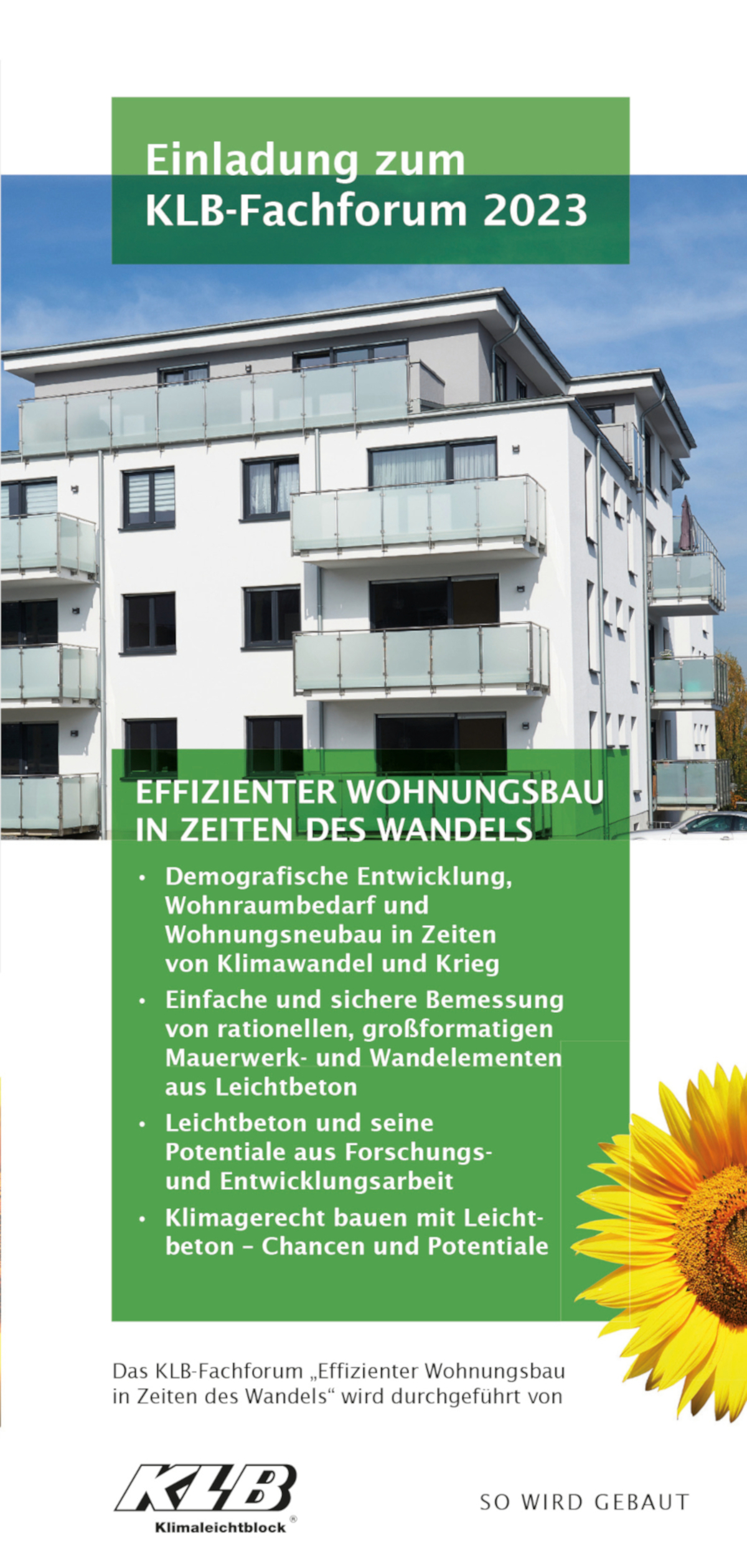Aachen, Koblenz und Trier: Das KLB-Fachforum kehrt im Frühjahr 2023 als Präsenzveranstaltung zurück. (Foto: KLB Klimaleichtblock) Aachen, Koblenz und Trier: Das KLB-Fachforum kehrt im Frühjahr 2023 als Präsenzveranstaltung zurück. (Foto: KLB Klimaleichtblock)