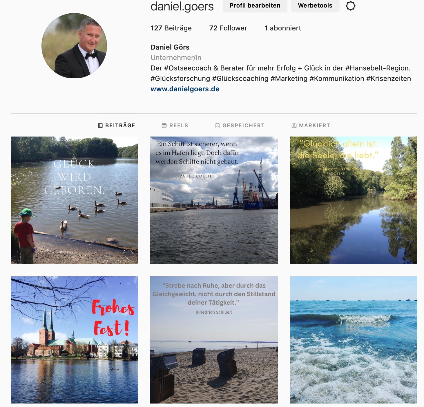 Neu: Instagram-Account vom Ostsee-Coach und Berater Daniel Görs (Die Bildrechte liegen bei dem Verfasser der Mitteilung.) Neu: Instagram-Account vom Ostsee-Coach und Berater Daniel Görs (Die Bildrechte liegen bei dem Verfasser der Mitteilung.)