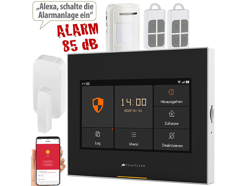 VisorTech 5-tlg. Funk-Alarmanlage XMD-5200.wifi: 2 Sensoren, 2 Fernbedienungen, GSM, www.pearl.de (Die Bildrechte liegen bei dem Verfasser der Mitteilung.) VisorTech 5-tlg. Funk-Alarmanlage XMD-5200.wifi: 2 Sensoren, 2 Fernbedienungen, GSM, www.pearl.de (Die Bildrechte liegen bei dem Verfasser der Mitteilung.)