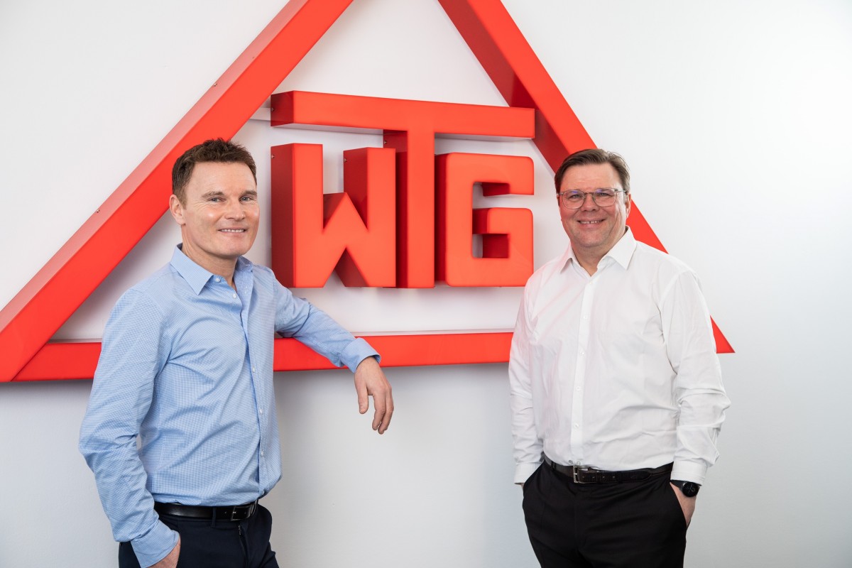 Gerrit F. Schütze, Shareholder WTG (links) und Dirk Walla, CEO WTG (rechts) (© WTG) Gerrit F. Schütze, Shareholder WTG (links) und Dirk Walla, CEO WTG (rechts) (© WTG)