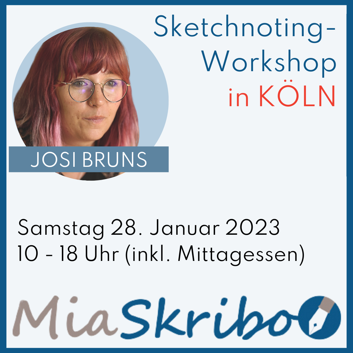 Josi Bruns leitet den Sketchnoting-Workshop in Köln. Josi Bruns leitet den Sketchnoting-Workshop in Köln.