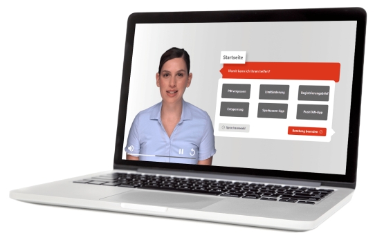 Digitale Beratungsassistentin EVA lässt keine Kundenwünsche offen (Bildquelle: PTA GmbH) Digitale Beratungsassistentin EVA lässt keine Kundenwünsche offen (Bildquelle: PTA GmbH)