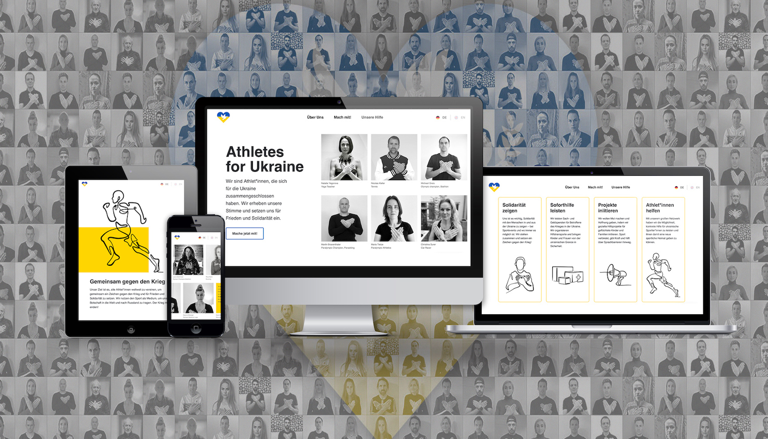 Website Athletes for Ukraine (Bildquelle: Interlutions) Website Athletes for Ukraine (Bildquelle: Interlutions)