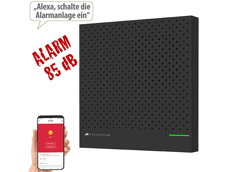 VisorTech WLAN-Alarmanlage XMD-3500.wifi mit Funk-Anbindung, App, Sprachsteuerung, www.pearl.de (Die Bildrechte liegen bei dem Verfasser der Mitteilung.) VisorTech WLAN-Alarmanlage XMD-3500.wifi mit Funk-Anbindung, App, Sprachsteuerung, www.pearl.de (Die Bildrechte liegen bei dem Verfasser der Mitteilung.)